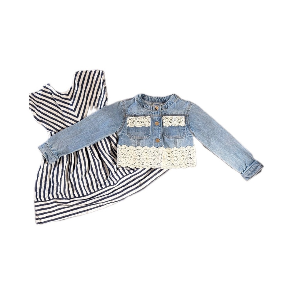 Mayoral Dress & Denim Jacket‎ Bundle